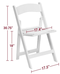 White resin folding chair rental dimensions in grand rapids mi 176 1 White Resin Chair